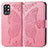 Leather Case Stands Butterfly Flip Cover Holder for OnePlus 9R 5G Hot Pink