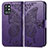 Leather Case Stands Butterfly Flip Cover Holder for OnePlus 9R 5G Purple