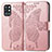 Leather Case Stands Butterfly Flip Cover Holder for OnePlus 9R 5G Rose Gold