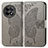 Leather Case Stands Butterfly Flip Cover Holder for OnePlus Ace 2 5G Gray