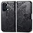 Leather Case Stands Butterfly Flip Cover Holder for OnePlus Ace 2V 5G Black