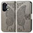 Leather Case Stands Butterfly Flip Cover Holder for OnePlus Ace 2V 5G Gray