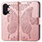 Leather Case Stands Butterfly Flip Cover Holder for OnePlus Ace 2V 5G Rose Gold