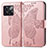 Leather Case Stands Butterfly Flip Cover Holder for OnePlus Ace Pro 5G Rose Gold