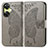 Leather Case Stands Butterfly Flip Cover Holder for OnePlus Nord CE 3 5G Gray