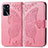 Leather Case Stands Butterfly Flip Cover Holder for Oppo A16s Hot Pink