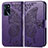 Leather Case Stands Butterfly Flip Cover Holder for Oppo A16s Purple