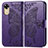 Leather Case Stands Butterfly Flip Cover Holder for Oppo A17K Purple