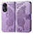 Leather Case Stands Butterfly Flip Cover Holder for Oppo A18 Clove Purple