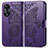 Leather Case Stands Butterfly Flip Cover Holder for Oppo A38 Purple