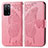 Leather Case Stands Butterfly Flip Cover Holder for Oppo A53s 5G Hot Pink