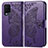 Leather Case Stands Butterfly Flip Cover Holder for Oppo A54 4G Purple