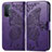 Leather Case Stands Butterfly Flip Cover Holder for Oppo A54 5G Purple