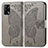 Leather Case Stands Butterfly Flip Cover Holder for Oppo A74 4G Gray