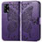 Leather Case Stands Butterfly Flip Cover Holder for Oppo A74 4G Purple