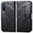 Leather Case Stands Butterfly Flip Cover Holder for Oppo A74 5G Black