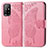 Leather Case Stands Butterfly Flip Cover Holder for Oppo F19 Pro+ Plus 5G Hot Pink