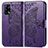 Leather Case Stands Butterfly Flip Cover Holder for Oppo F19 Purple
