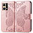 Leather Case Stands Butterfly Flip Cover Holder for Oppo F21 Pro 4G Pink