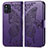 Leather Case Stands Butterfly Flip Cover Holder for Oppo Find X3 Pro 5G Purple