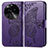 Leather Case Stands Butterfly Flip Cover Holder for Oppo Find X6 Pro 5G Purple