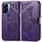 Leather Case Stands Butterfly Flip Cover Holder for Oppo K10 5G India Purple