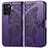 Leather Case Stands Butterfly Flip Cover Holder for Oppo Reno5 F Purple