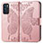 Leather Case Stands Butterfly Flip Cover Holder for Oppo Reno6 5G Pink