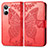 Leather Case Stands Butterfly Flip Cover Holder for Realme 10 4G Red