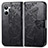 Leather Case Stands Butterfly Flip Cover Holder for Realme 10 Pro 5G Black