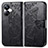 Leather Case Stands Butterfly Flip Cover Holder for Realme 10 Pro+ Plus 5G Black