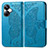 Leather Case Stands Butterfly Flip Cover Holder for Realme 10 Pro+ Plus 5G Blue