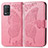 Leather Case Stands Butterfly Flip Cover Holder for Realme 8 5G Hot Pink