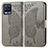 Leather Case Stands Butterfly Flip Cover Holder for Realme 8 Pro Gray