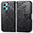 Leather Case Stands Butterfly Flip Cover Holder for Realme 9 4G Black