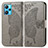 Leather Case Stands Butterfly Flip Cover Holder for Realme 9 4G Gray