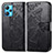 Leather Case Stands Butterfly Flip Cover Holder for Realme 9 5G Black