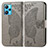 Leather Case Stands Butterfly Flip Cover Holder for Realme 9 Pro 5G Gray