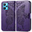 Leather Case Stands Butterfly Flip Cover Holder for Realme 9 Pro 5G Purple