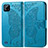 Leather Case Stands Butterfly Flip Cover Holder for Realme C11 (2021) Blue