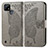 Leather Case Stands Butterfly Flip Cover Holder for Realme C21 Gray