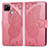 Leather Case Stands Butterfly Flip Cover Holder for Realme C25S Hot Pink