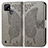 Leather Case Stands Butterfly Flip Cover Holder for Realme C25Y India Gray