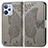 Leather Case Stands Butterfly Flip Cover Holder for Realme C31 Gray