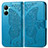 Leather Case Stands Butterfly Flip Cover Holder for Realme C33 (2023) Blue