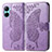 Leather Case Stands Butterfly Flip Cover Holder for Realme C33 (2023) Clove Purple