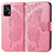 Leather Case Stands Butterfly Flip Cover Holder for Realme GT 5G Hot Pink