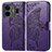 Leather Case Stands Butterfly Flip Cover Holder for Realme GT Neo6 5G Purple