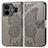 Leather Case Stands Butterfly Flip Cover Holder for Realme GT3 5G Gray