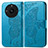 Leather Case Stands Butterfly Flip Cover Holder for Realme Narzo 60 5G Blue